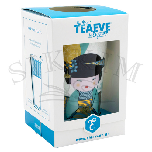 Kubek termiczny JM z zaparzaczem `Mała Gejsza Petrol` 350ml